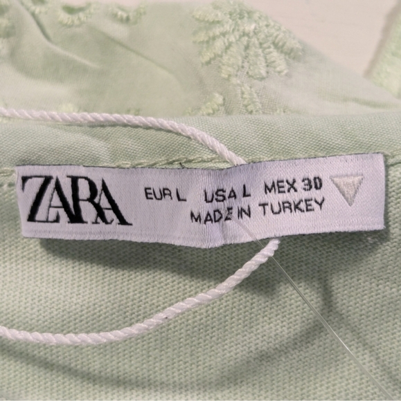 π Zara Cotton Maxi Dress w/ Frilly Eyelet Detail, L, NWT - Picture 4 of 16